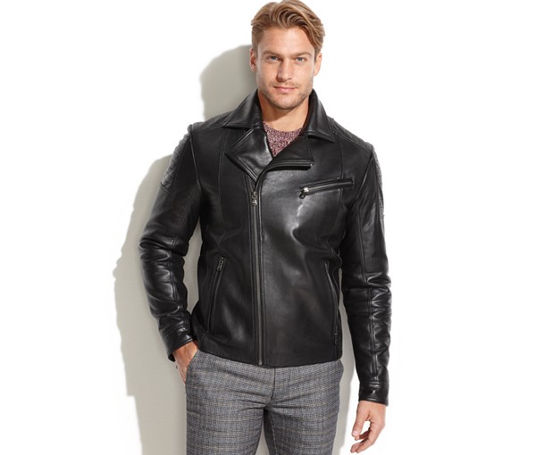 Schott slim best sale fit leather jacket